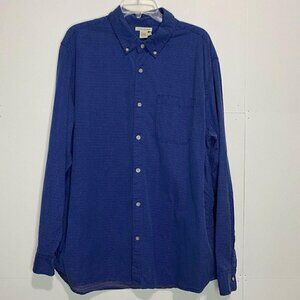 Carbon 2 Cobalt Men's Large Blue Tiny Polka Dot Button Down